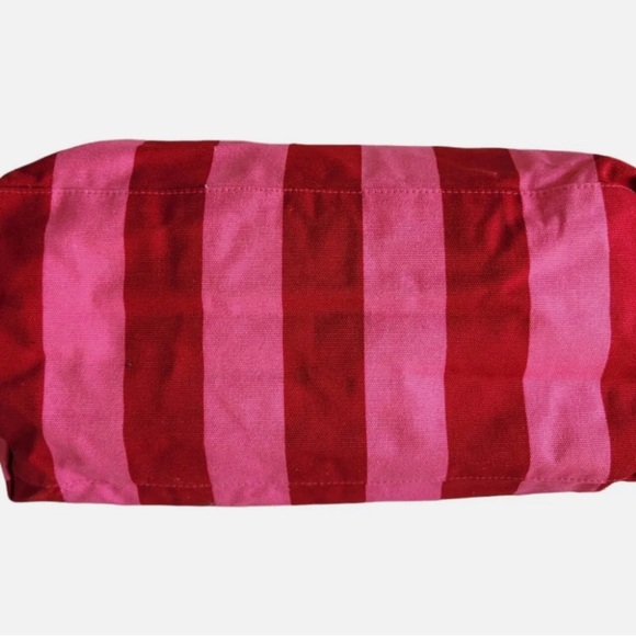 Oversized Victoria’s Secret Logo Canvas Tote weekend travel bag pink sripes - Picture 6 of 9